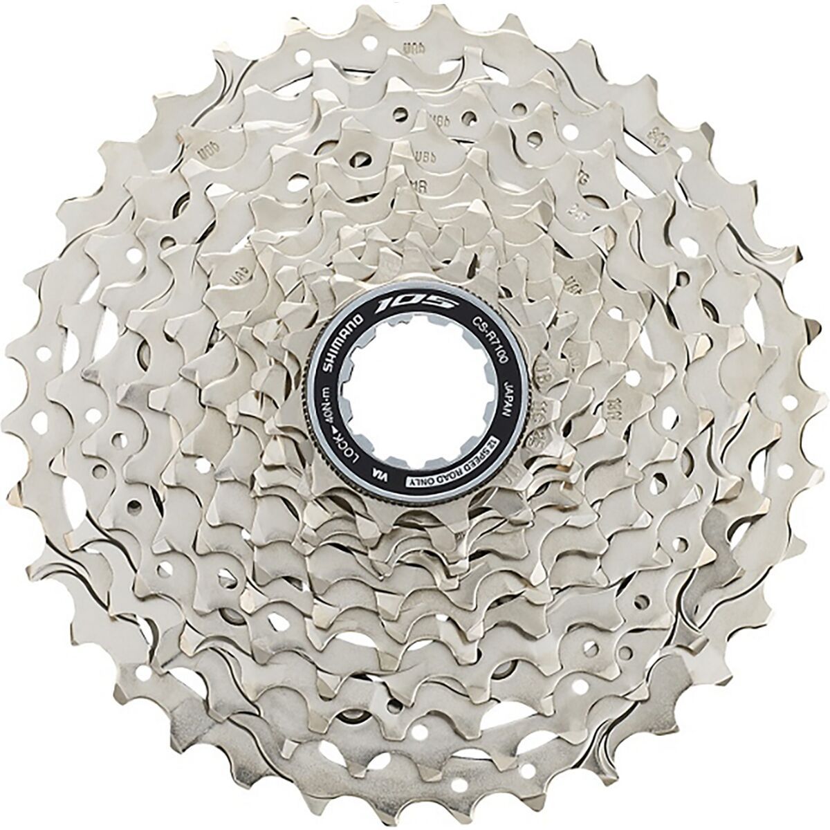 Shimano 105 CS-R7100 12-Speed Cassette Silver, 11-34T, 12- Speed
