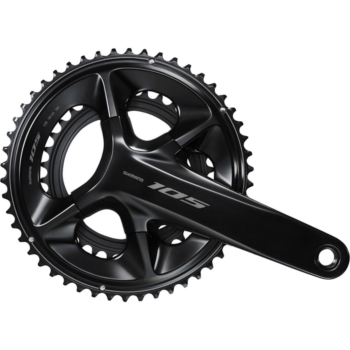 Shimano 105 FC-R7100 12-Speed Crankset Black, 170mm, 50-34T