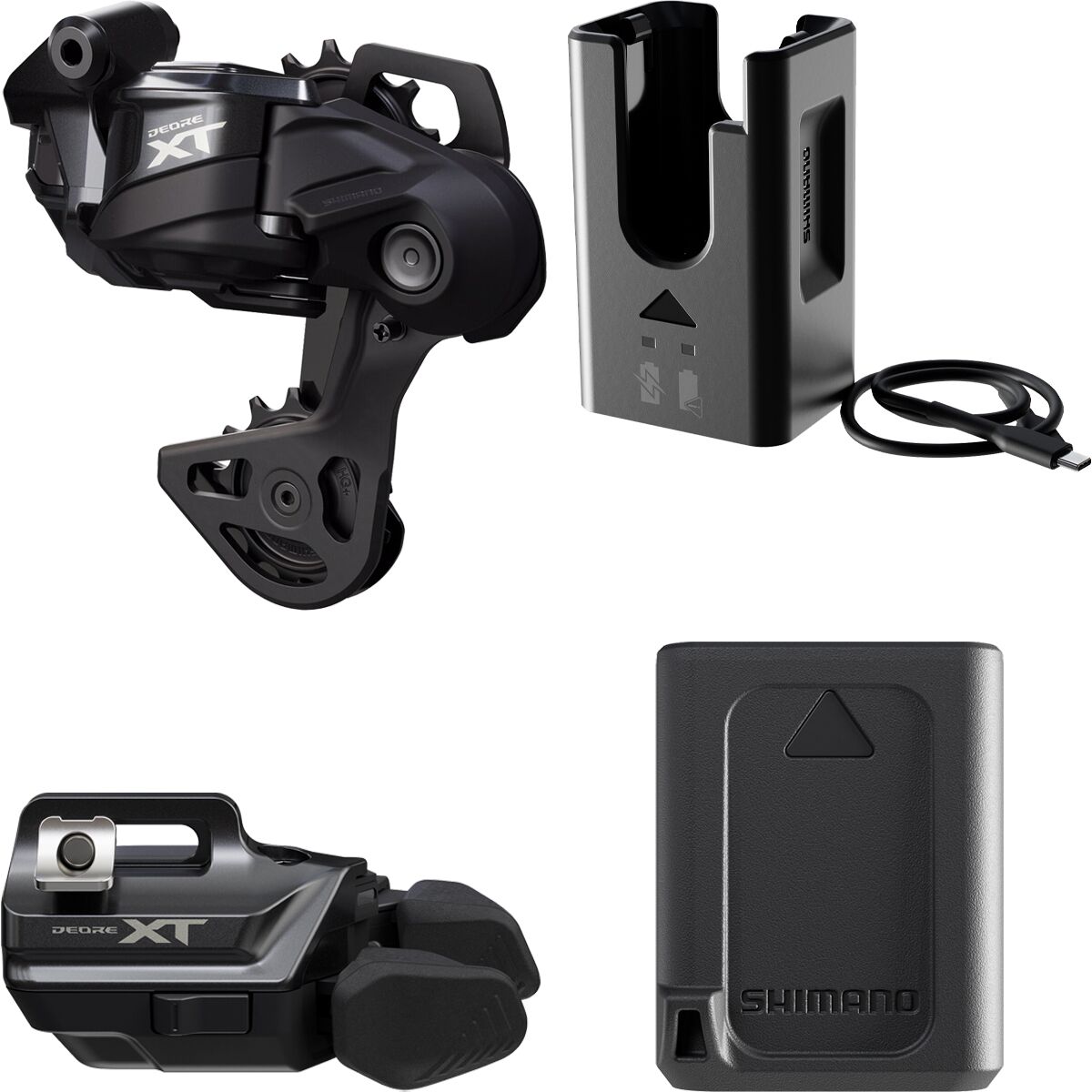 Shimano Deore XT M8250 Di2 Drivetrain Upgrade Kit Black, Medium Cage, Right, Clamp