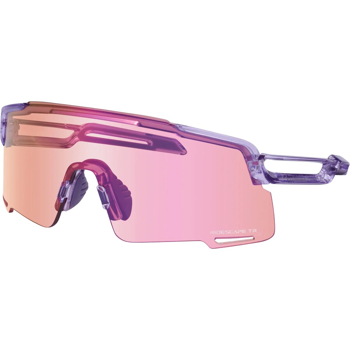 Shimano Equinox RS Sunglasses Transparent Lilac/Ridescape Trail, One Size