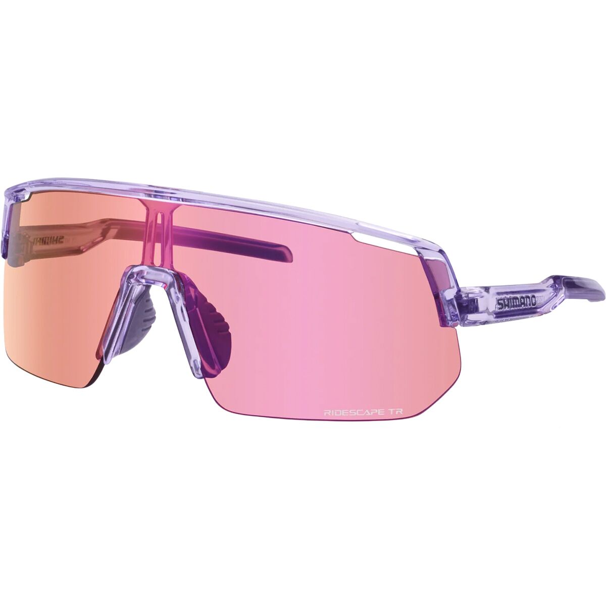 Shimano Technium L RS Sunglasses Transparent Lilac/Ridescape Trail, One Size