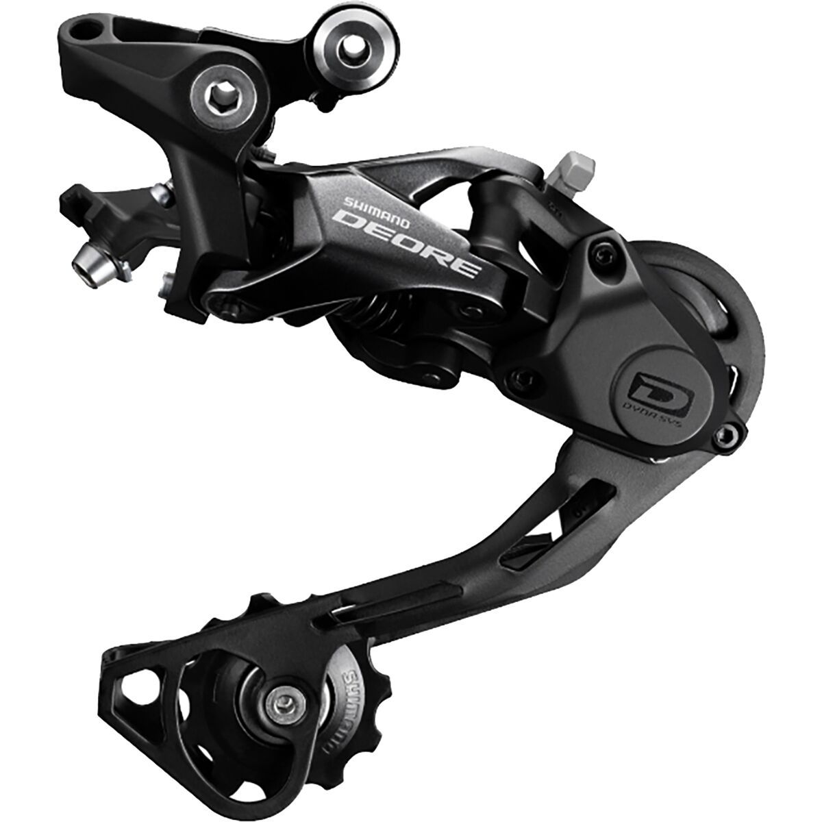 Shimano Deore M6000-Gs 10-Speed Medium Cage Shadow+Rear Derailleur Black, One Size