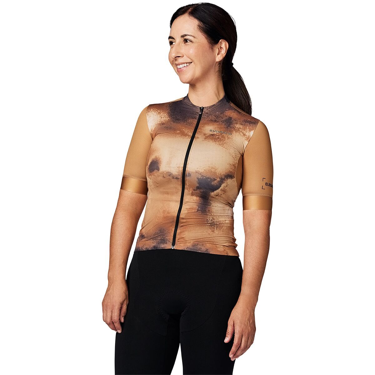 Shimano Shimano Eleganza Short Sleeve Jersey - Women's Brown, L