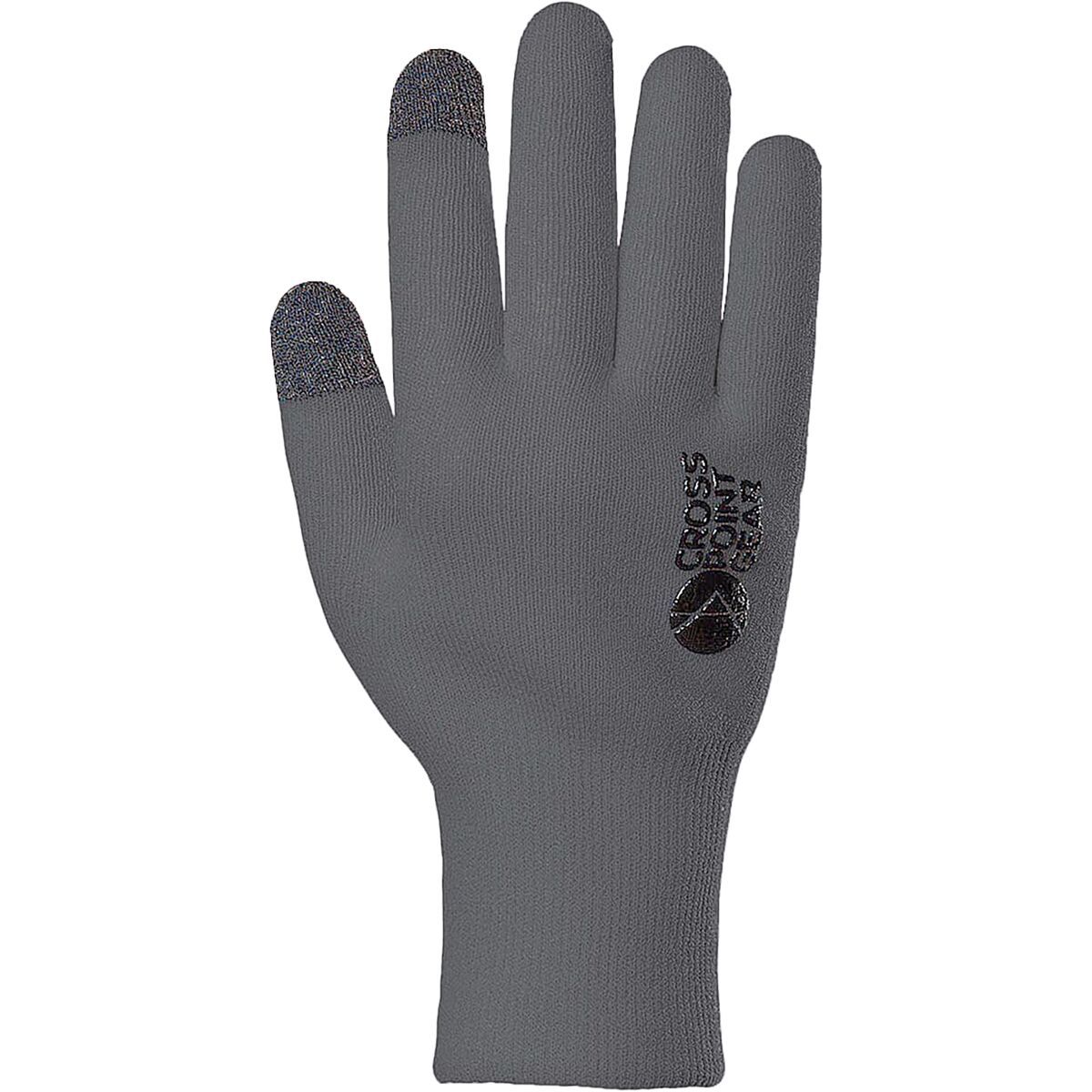 Showers Pass Crosspoint Knit Waterproof Sport Glove Grey, S - Men's