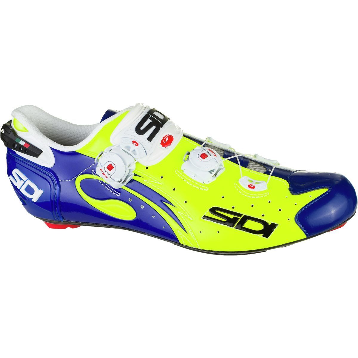 New SIDI WIRE Carbon Road Bike Cycling Shoes Yellow Fluo Blue US Warehouse 