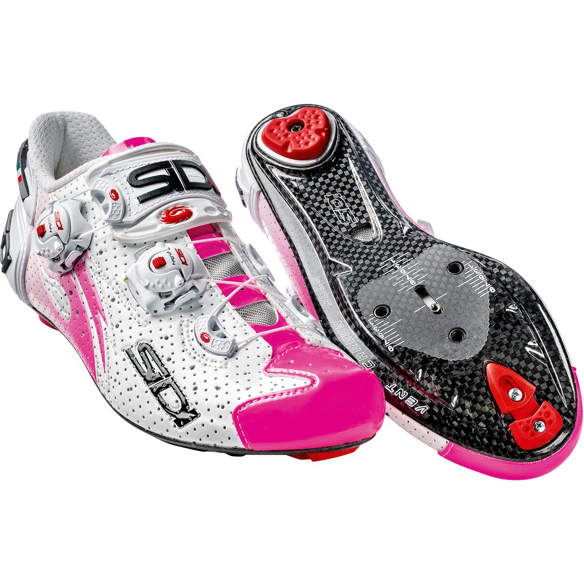 ウェア SIDI SCARPE WIRE CARBON LUCIDO FUXIA Sidi Wire Carbon Air Push Cycling Shoe - Women's - Women