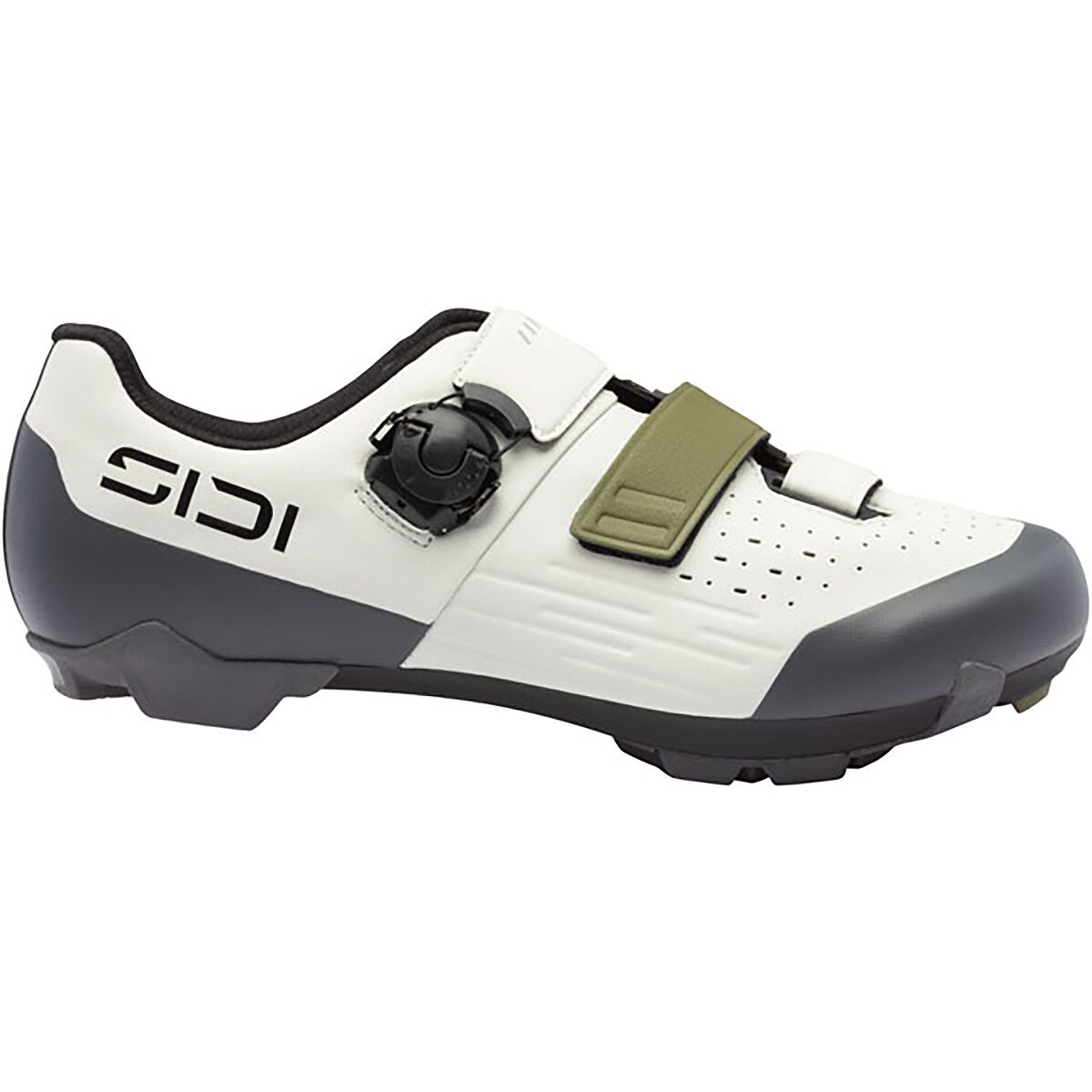 Sidi Sidi Silvis XC Clipless Shoe - Men's Ice White Olive Green, 45.5