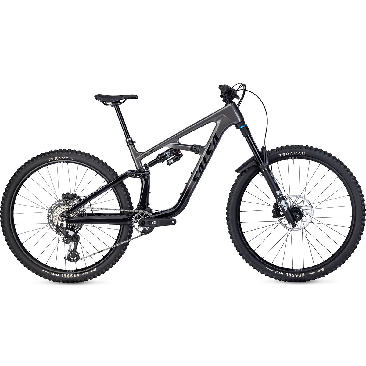 Salsa Blackthorn 145 C Eagle 90 Mountain Bike Black/Graphite Gray, L