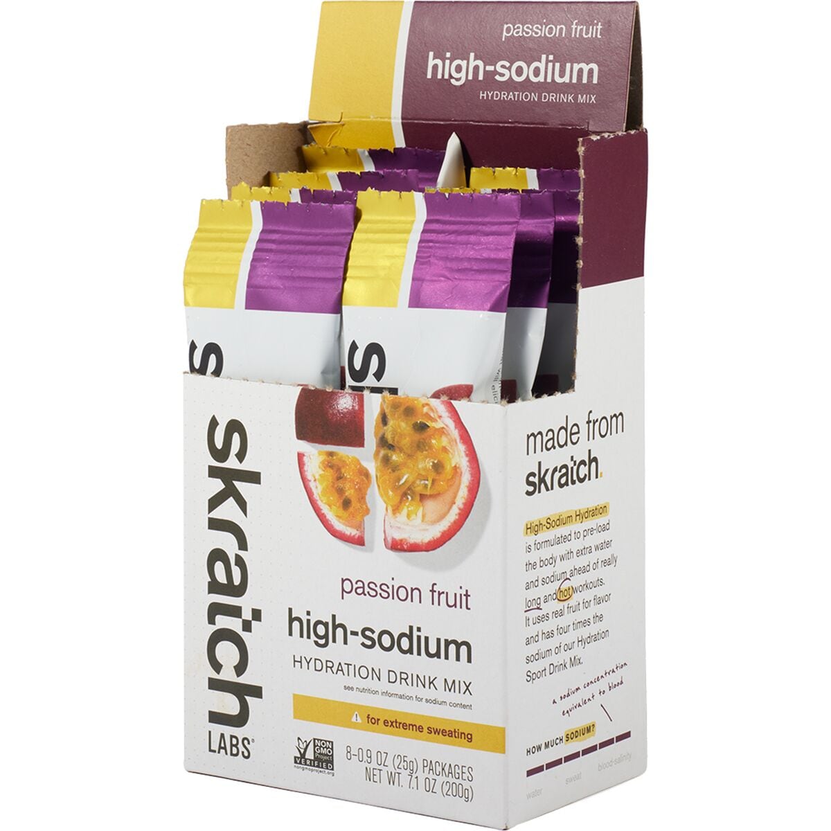 Skratch Labs High-Sodium Hydration Drink Mix - 8-Pack Passion Fruit, 8 Pack
