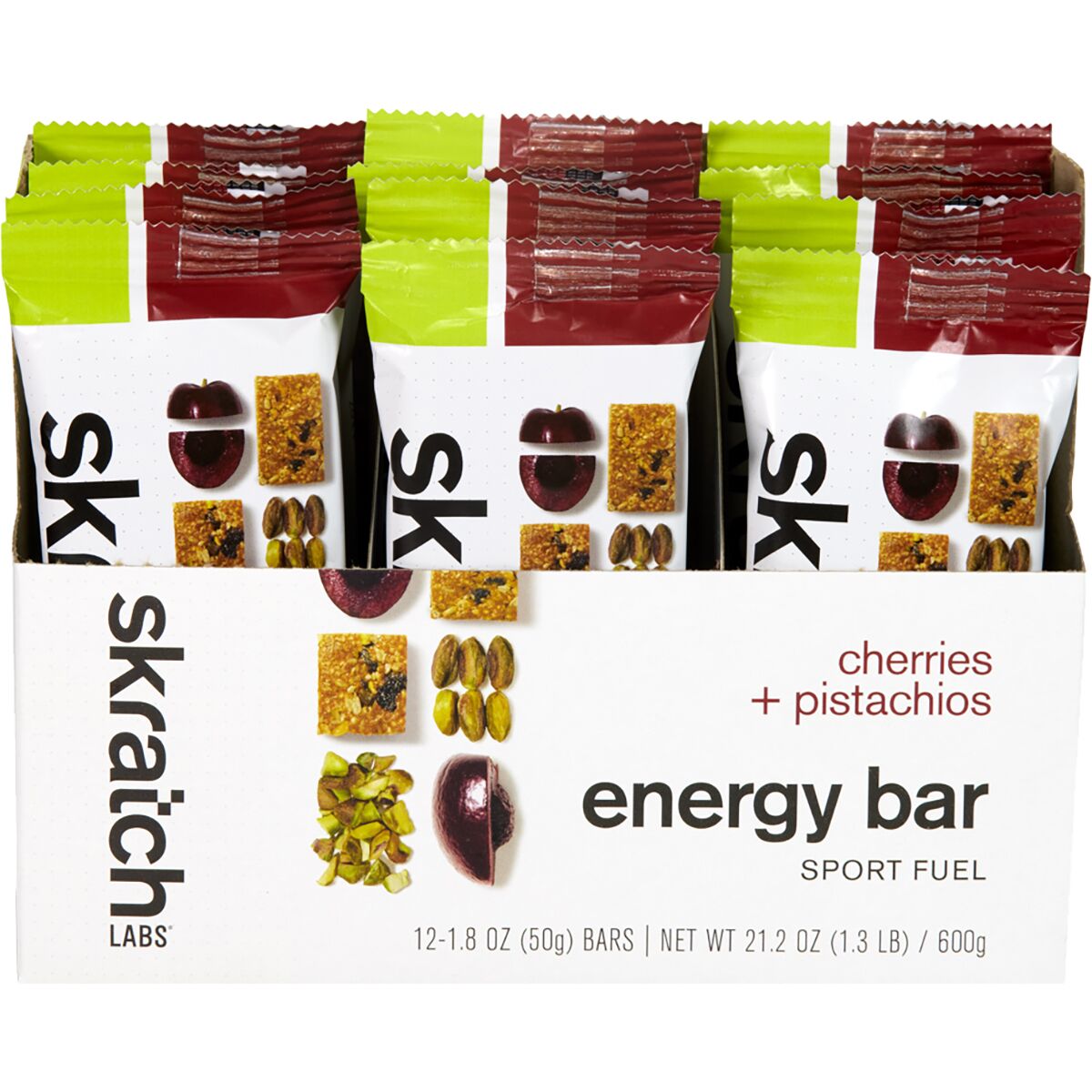 Skratch Labs Energy Bar Sport Fuel -12-Pack Cherry Pistachio, 12 Pack
