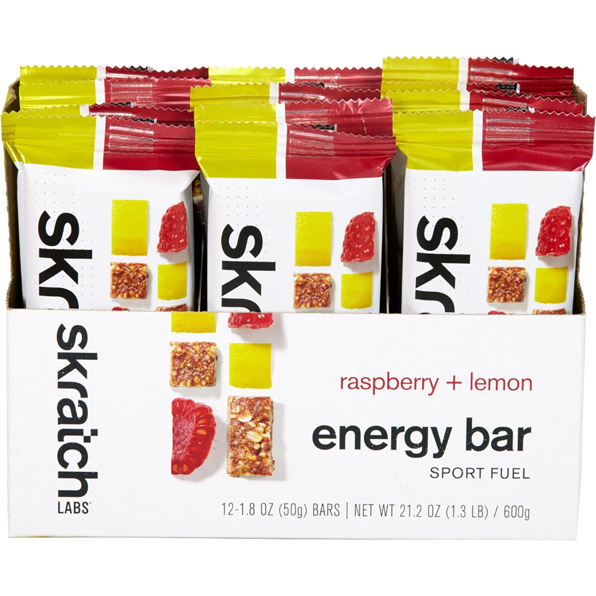 Skratch Labs Energy Bar Sport Fuel -12-Pack Raspberries & Lemons, 12 Pack