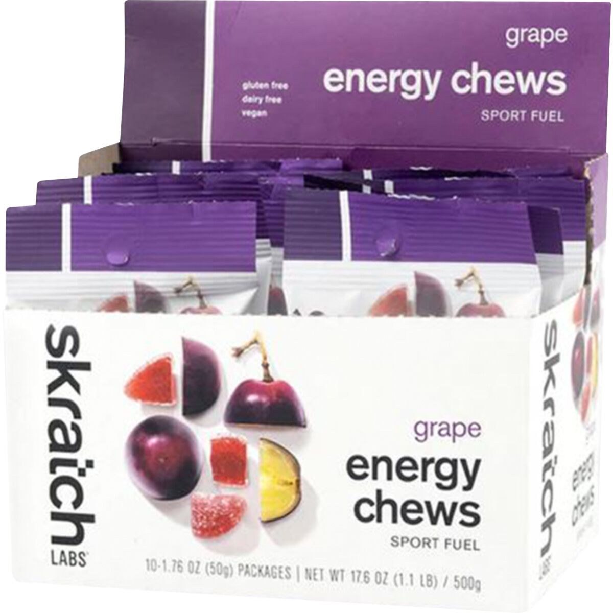 Skratch Labs Energy Chews Sport Fuel - 10-Pack Grape, 10 Pack