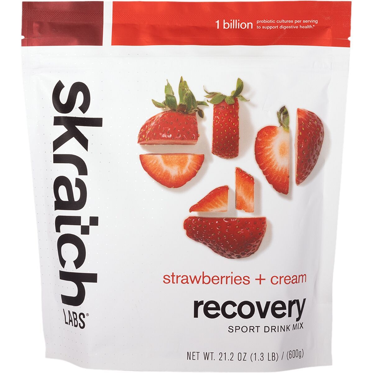 Skratch Labs Skratch Labs Recovery Sport Drink Mix - 12-Serving Bag Strawberries + Cream, 12 serving resealable bag