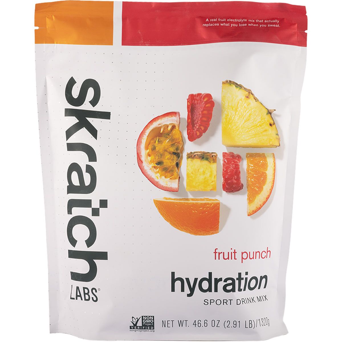 Skratch Labs Skratch Labs Hydration Sport Drink Mix - 60-Serving Bag Fruit Punch, 60-Serving Resealable Pouch