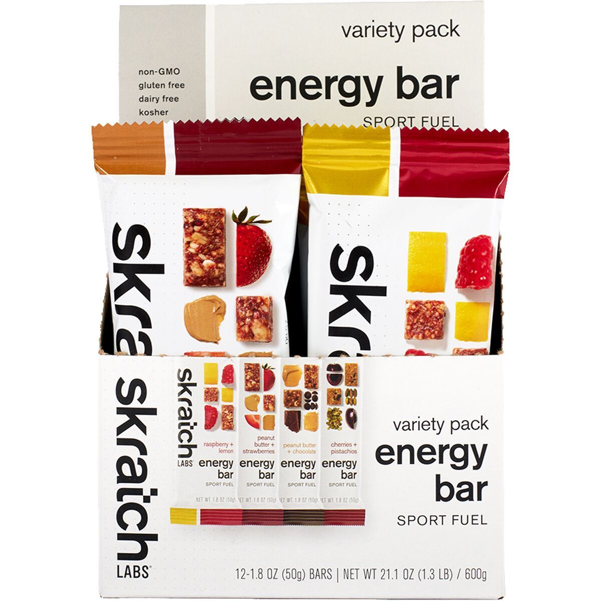 Skratch Labs Skratch Labs Energy Bar Sport Fuel Variety Pack Almond Chocolate Chip/Cherry Pistachio, 12 pack