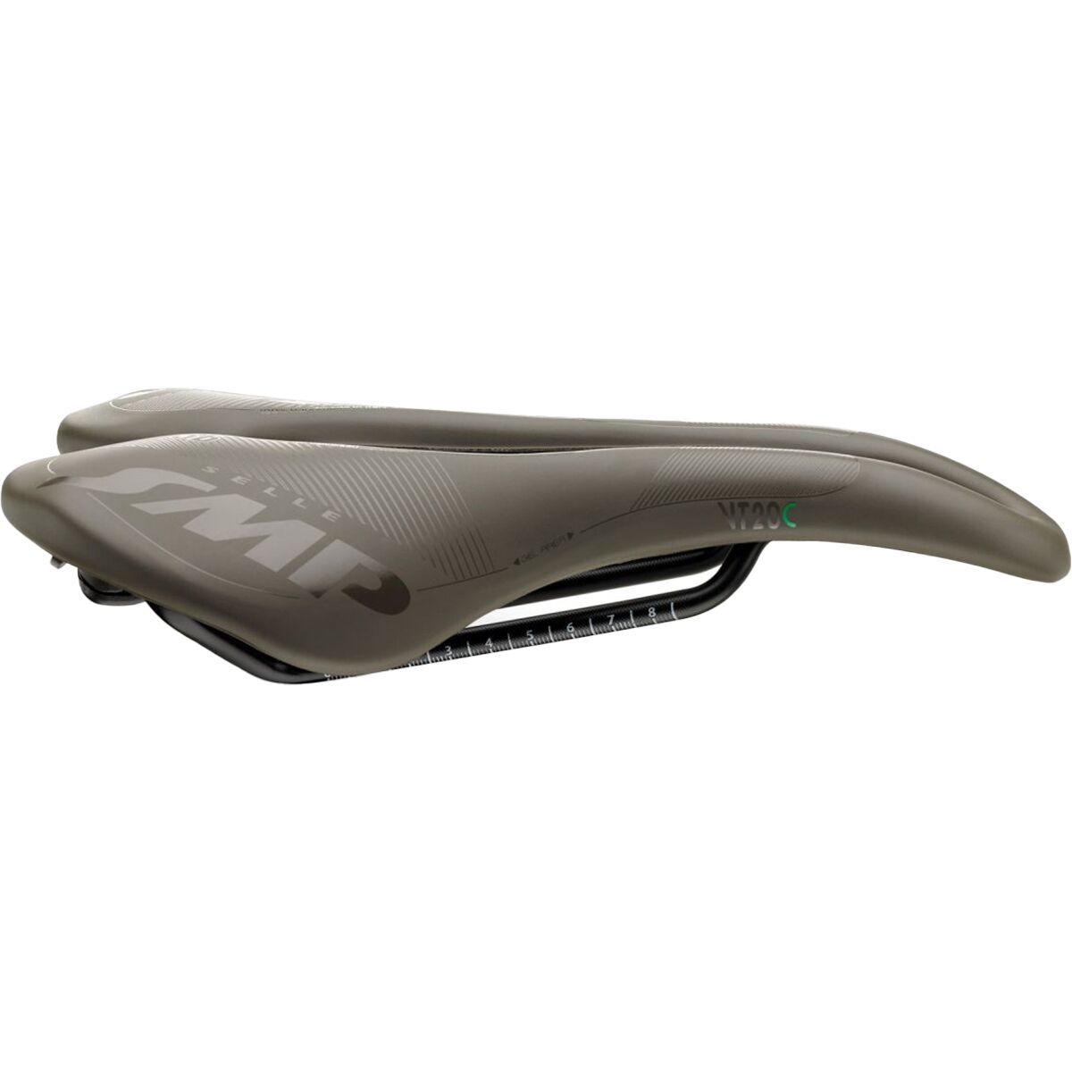 Selle SMP Selle SMP VT20C-Gel with Carbon Rail Saddle Grey-Brown Gravel, 144mm