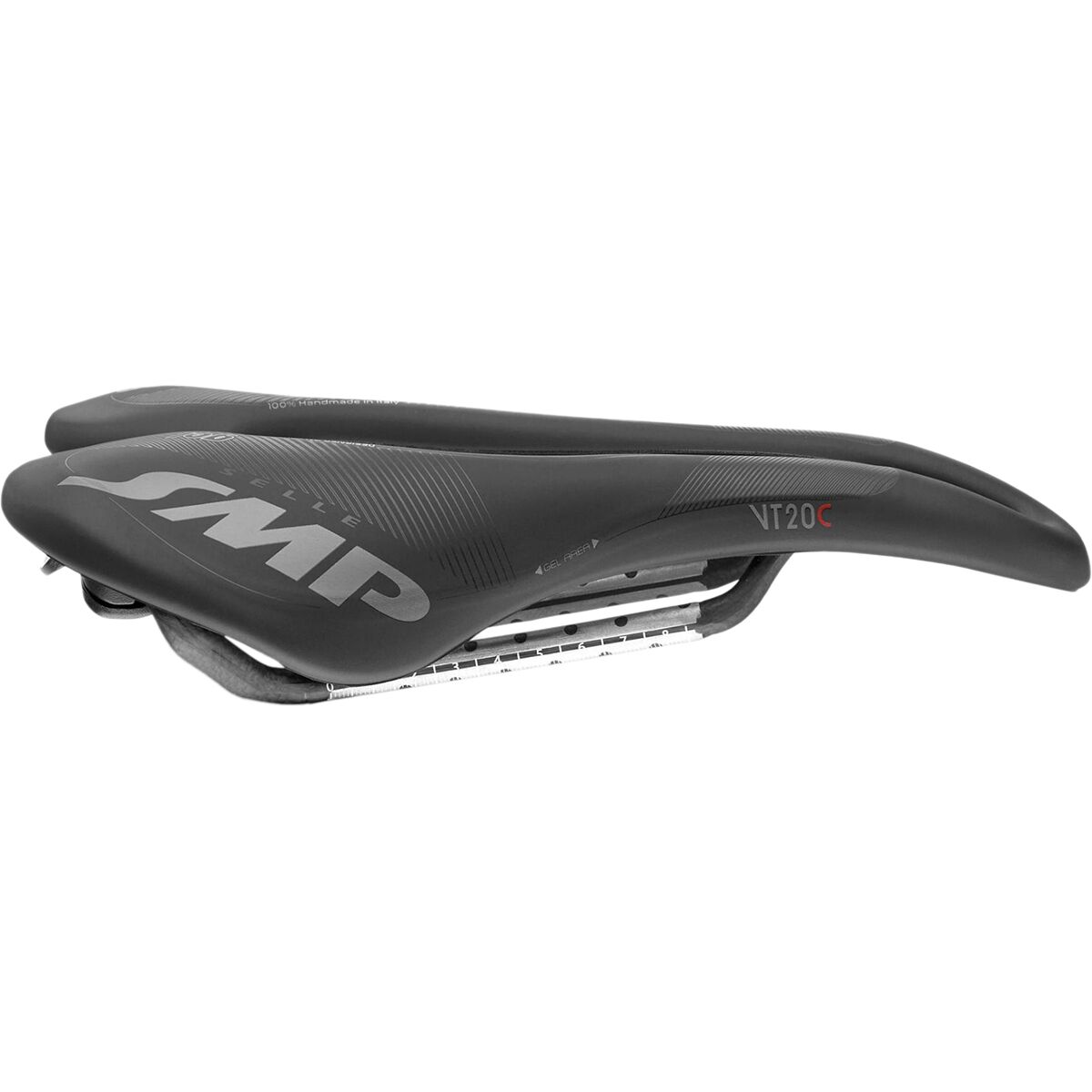 Selle Smp Selle SMP VT20C-Gel with Carbon Rail Saddle Grey-Brown Gravel, 144mm