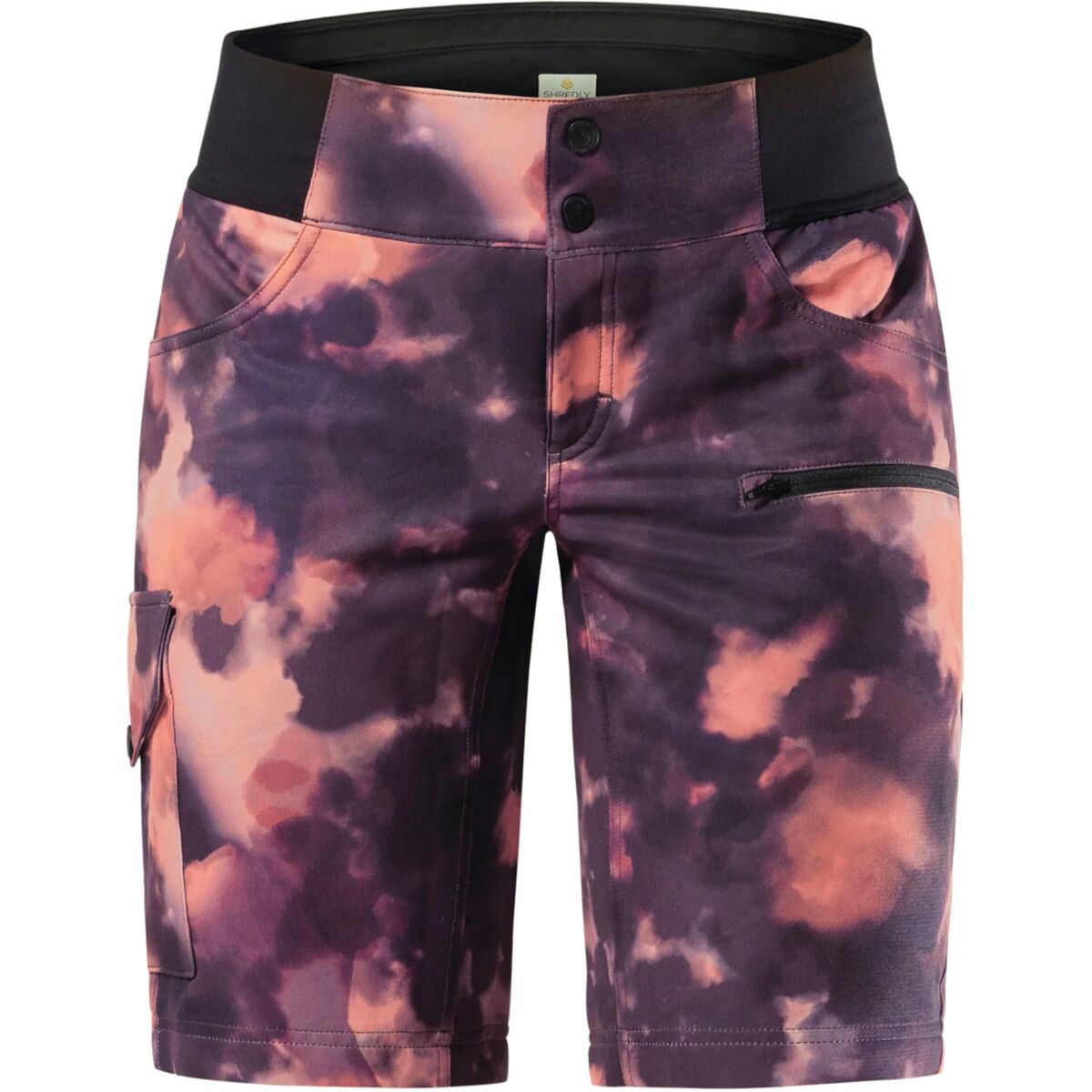 SHREDLY Women's 11 Inch MTB Shorts - Mid-Rise Zipper Snap Mountain Bike Shorts With Pockets