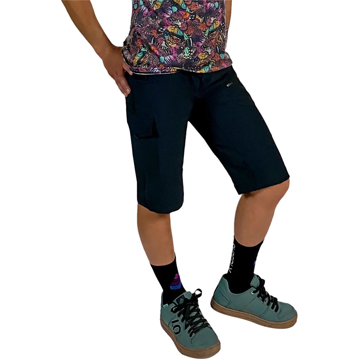 SHREDLY Limitless - Stretch Waistband High-Rise 14in Short - Women's Noir, 4