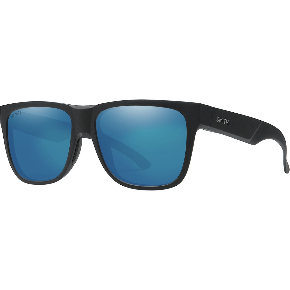 Smith Smith Lowdown 2 ChromaPop Polarized Sunglasses Matte Black Frame/Blue Mirror Polarized, One Size - Men's