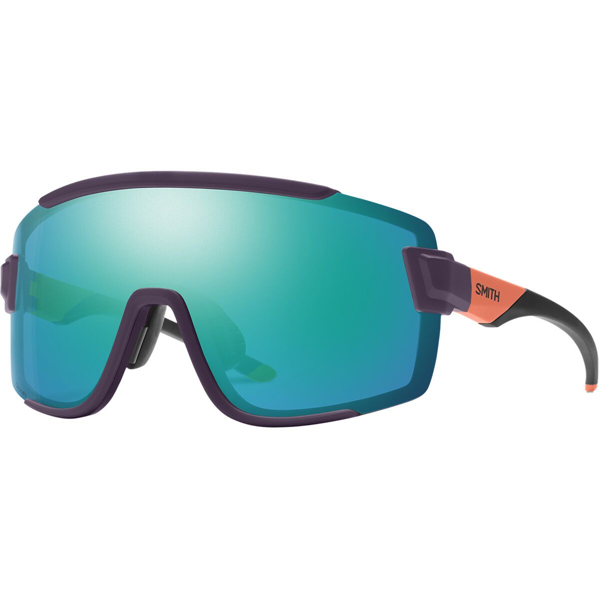 Smith Wildcat ChromaPop Sunglasses Matte Purple/Cinder/Hi Viz, One Size - Men's