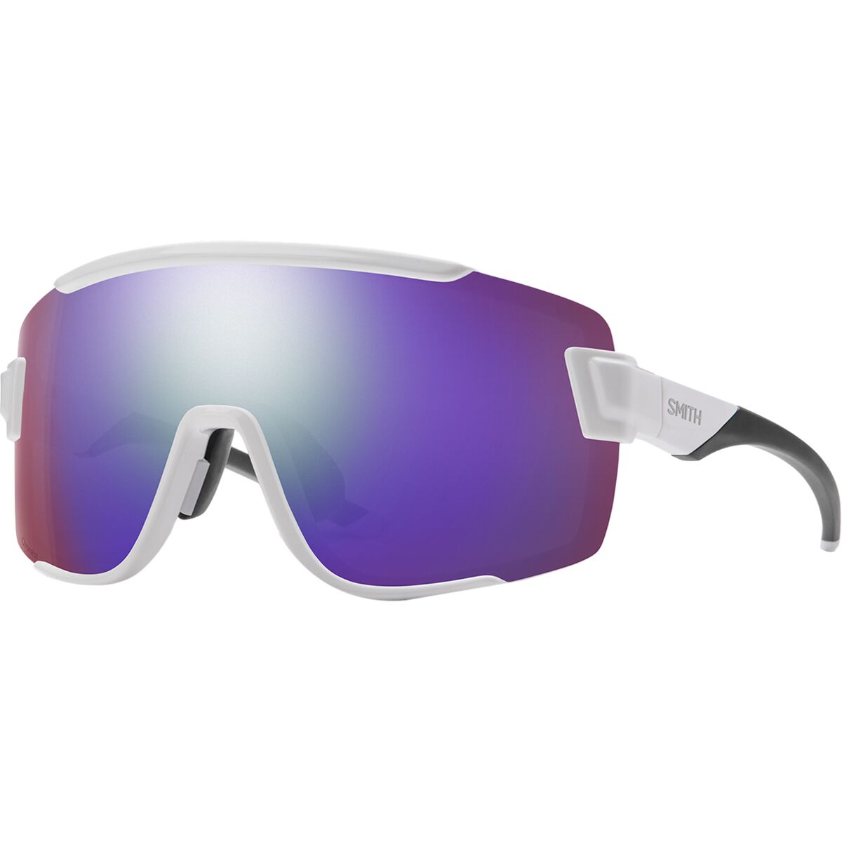 Smith Wildcat ChromaPop Sunglasses White/ChromaPop Violet Mirror, One Size - Men's