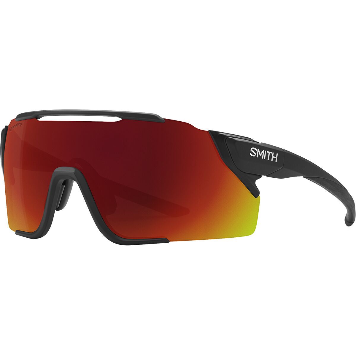 Smith Smith Attack MAG MTB ChromaPop Sunglasses Matte Black/ChromaPop Red Mirror, One Size - Men's