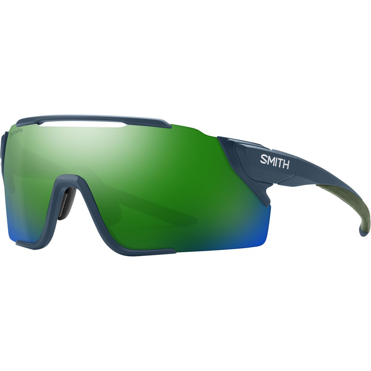 Smith Smith Attack MAG MTB ChromaPop Sunglasses Matte Stone/ChromaPop Green Mirror, One Size - Men's