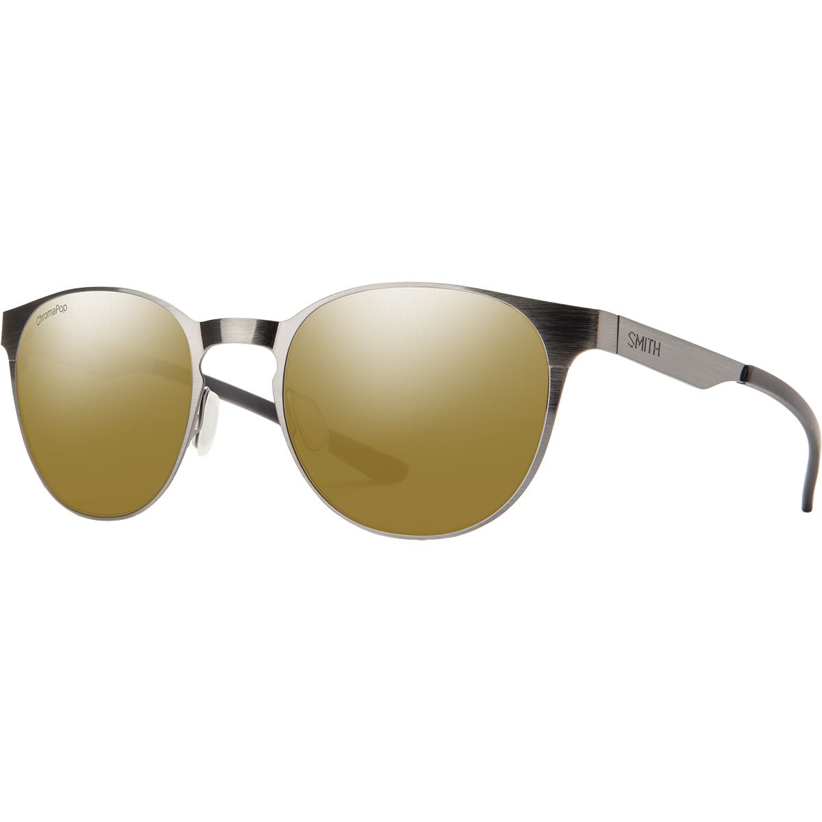 Smith Smith Eastbank Metal ChromaPop Polarized Sunglasses Matte Black/Silver, One Size