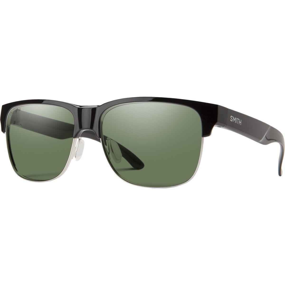 Smith Smith Lowdown Split ChromaPop Polarized Sunglasses Black/ChromaPop Polarized Gray Green, One Size - Men's