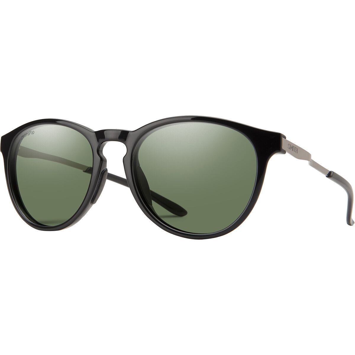 Smith Smith Wander ChromaPop Polarized Sunglasses Black/ChromaPop Polarized Grey Green, One Size - Men's