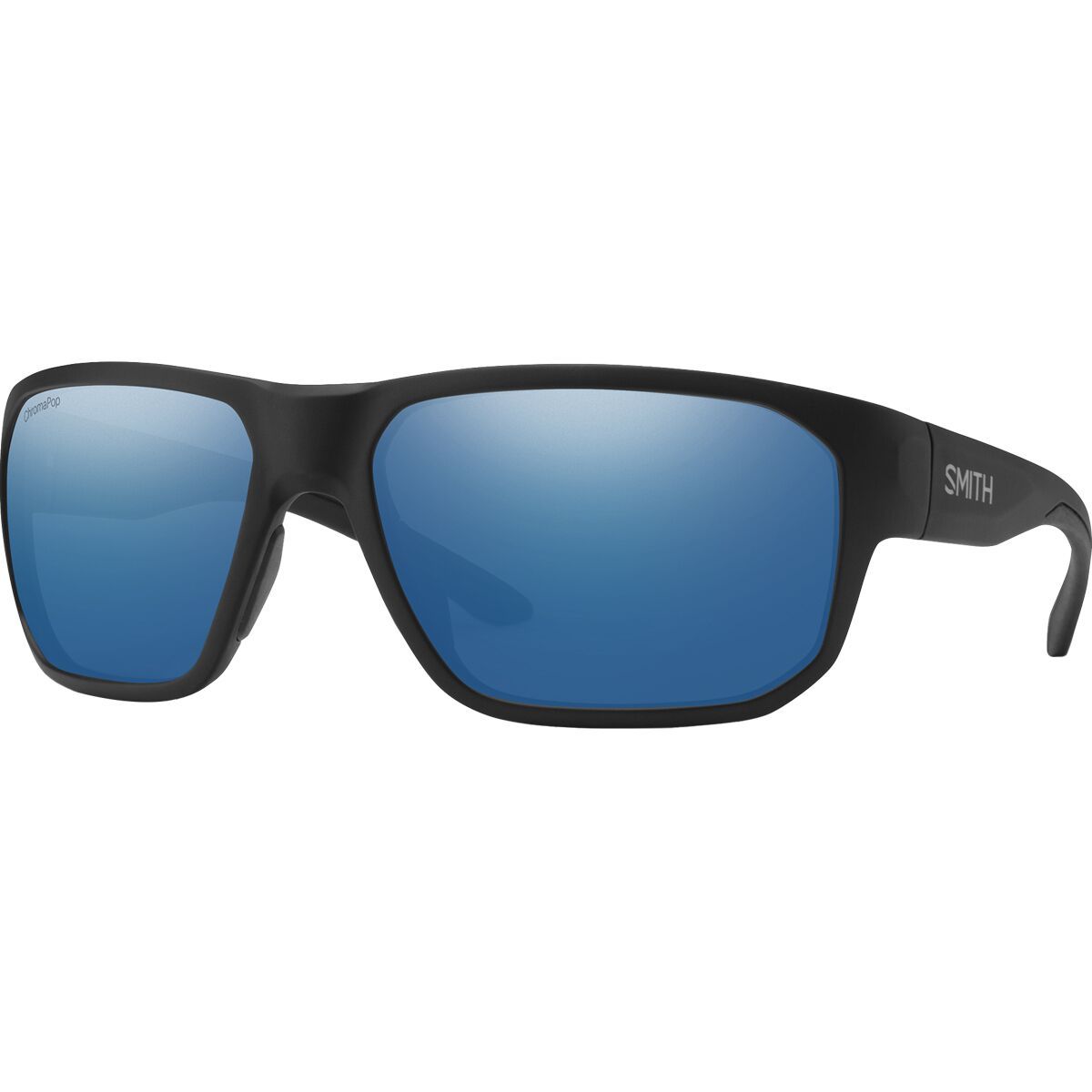 Smith Smith Arvo Polarized Sunglasses Matte Black/ChromaPop Polar Blue Mirror, One Size - Men's