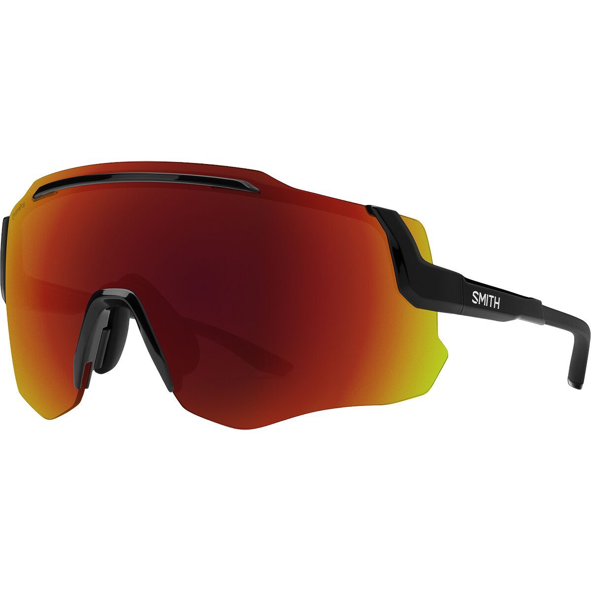 Smith Smith Momentum ChromaPop Sunglasses Black/ChromaPop Red Mirror, One Size - Men's