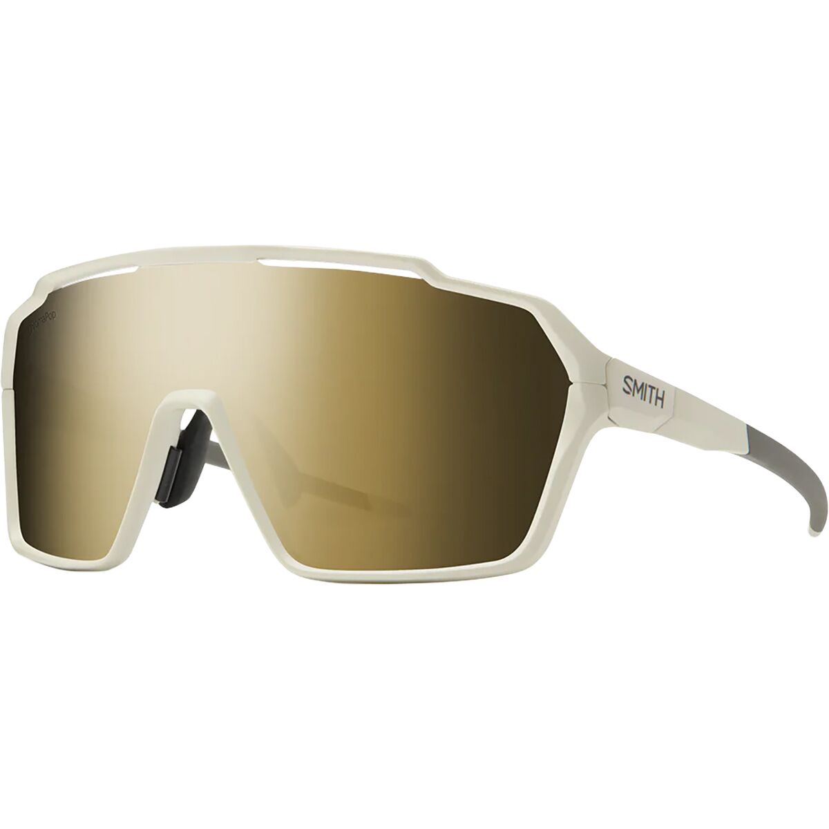 Smith Shift XL MAG ChromaPop Sunglasses Matte Bone/ChromaPop Black Gold Mirror, One Size - Men's