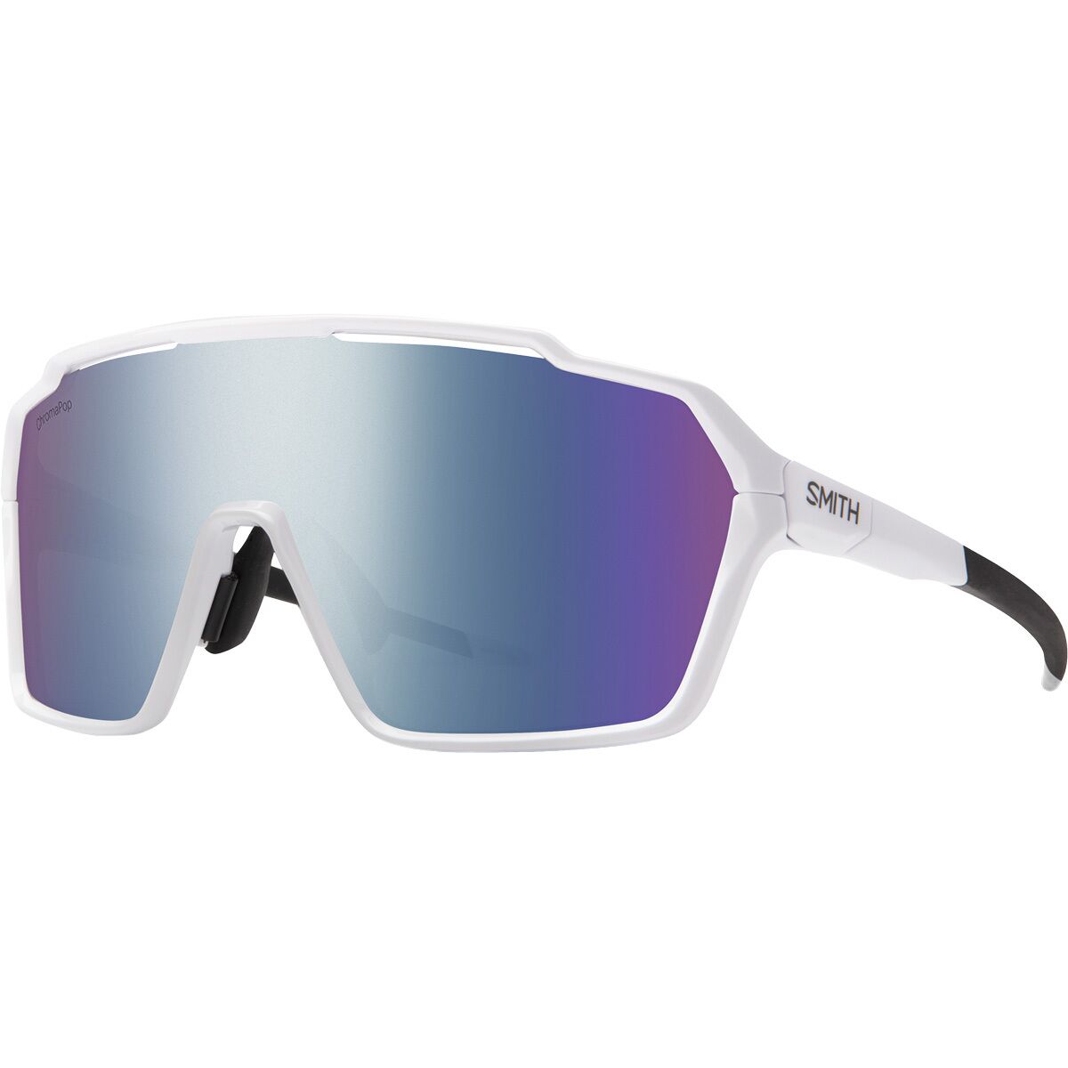 Smith Shift XL MAG ChromaPop Sunglasses White/ChromaPop Violet Mirror, One Size - Men's