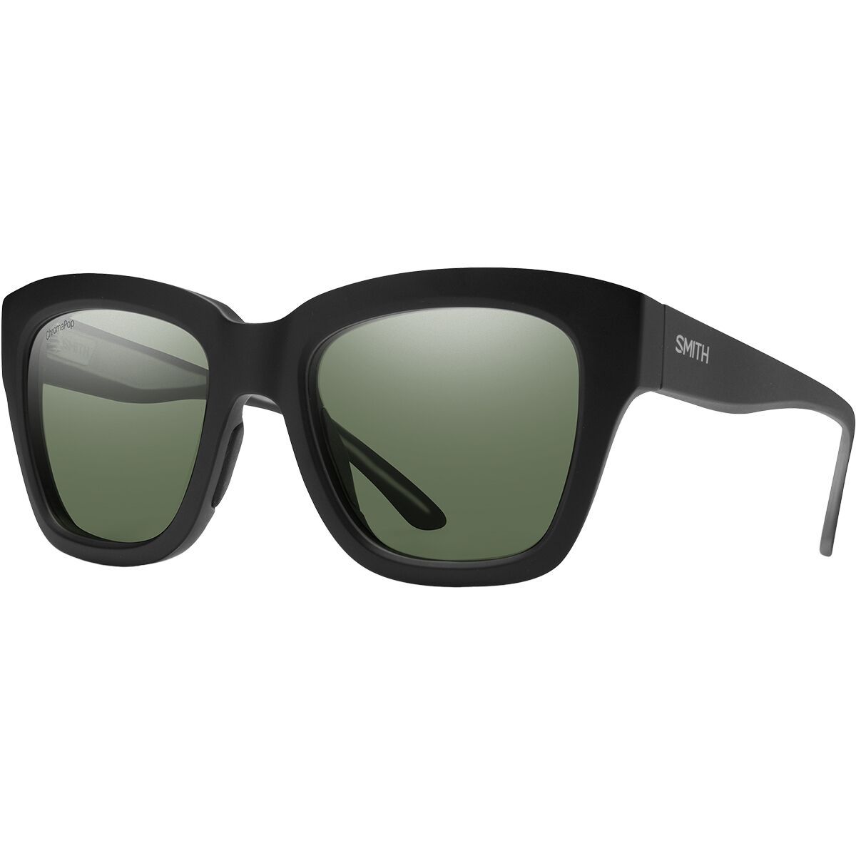 Smith Smith Sway ChromaPop Polarized Sunglasses Matte Black/ChromaPop Polar Gray Green, One Size - Men's