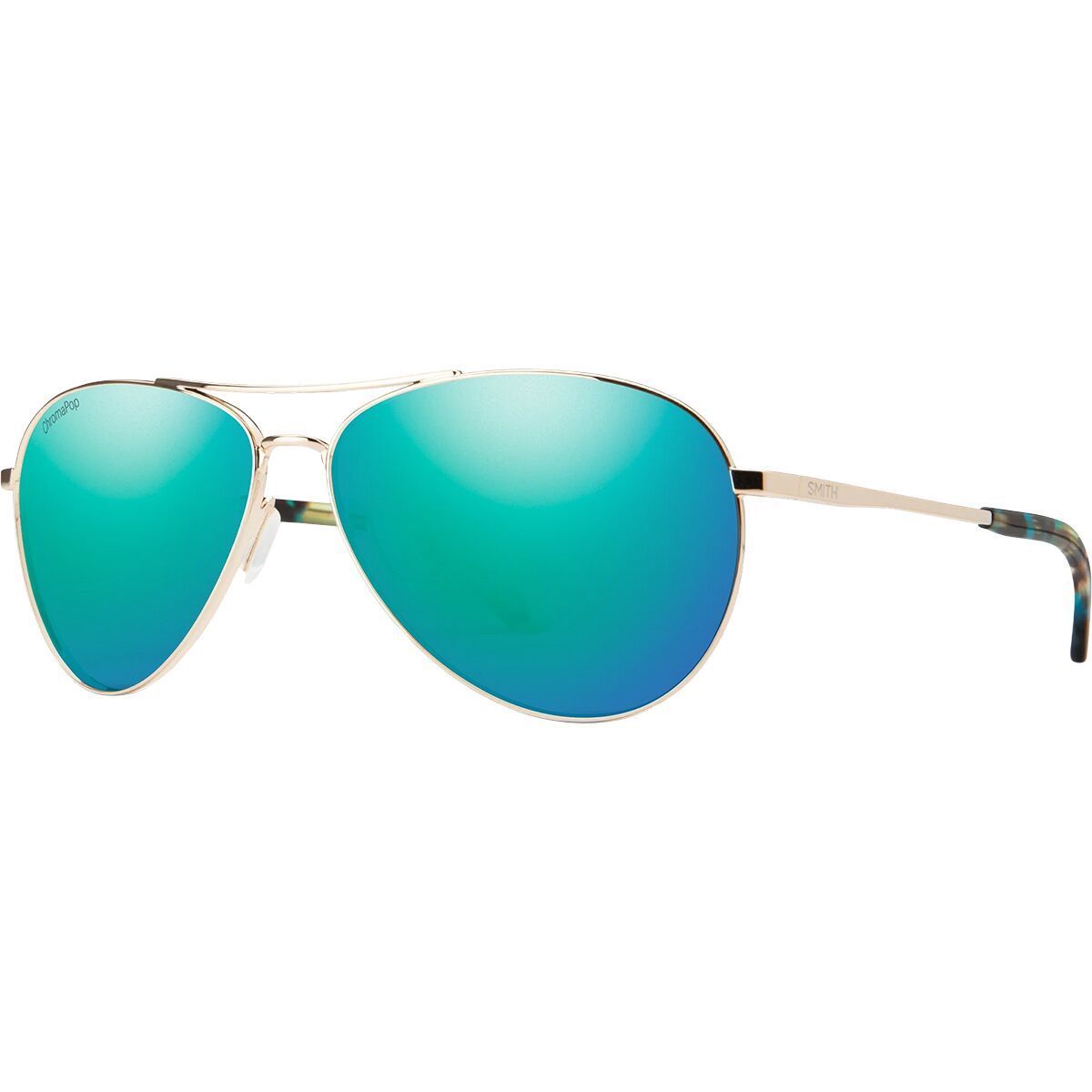 Smith Langley 2 ChromaPop Sunglasses Gold/ChromaPop Opal Mirror, One Size - Men's