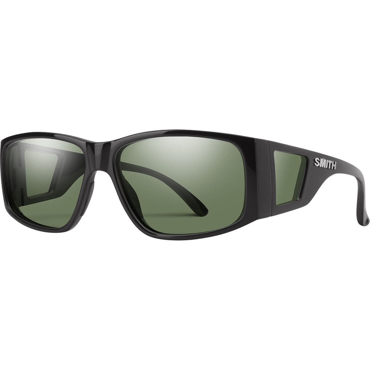 Smith Smith Monroe Peak ChromaPop Sunglasses Black/ChromaPop Gray Green, One Size - Men's
