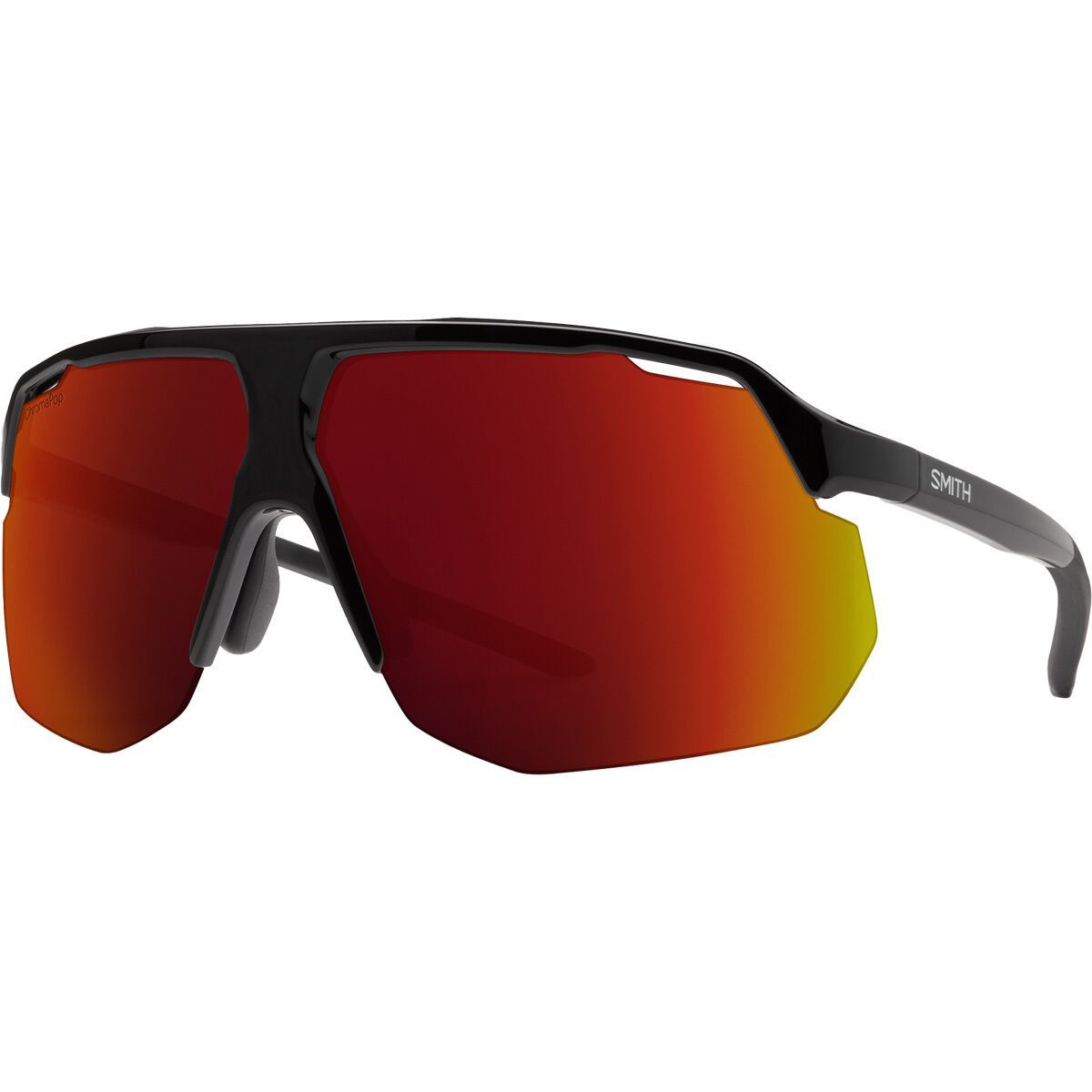 Smith Motive ChromaPop Sunglasses Black/ChromaPop Red Mirror, One Size - Men's