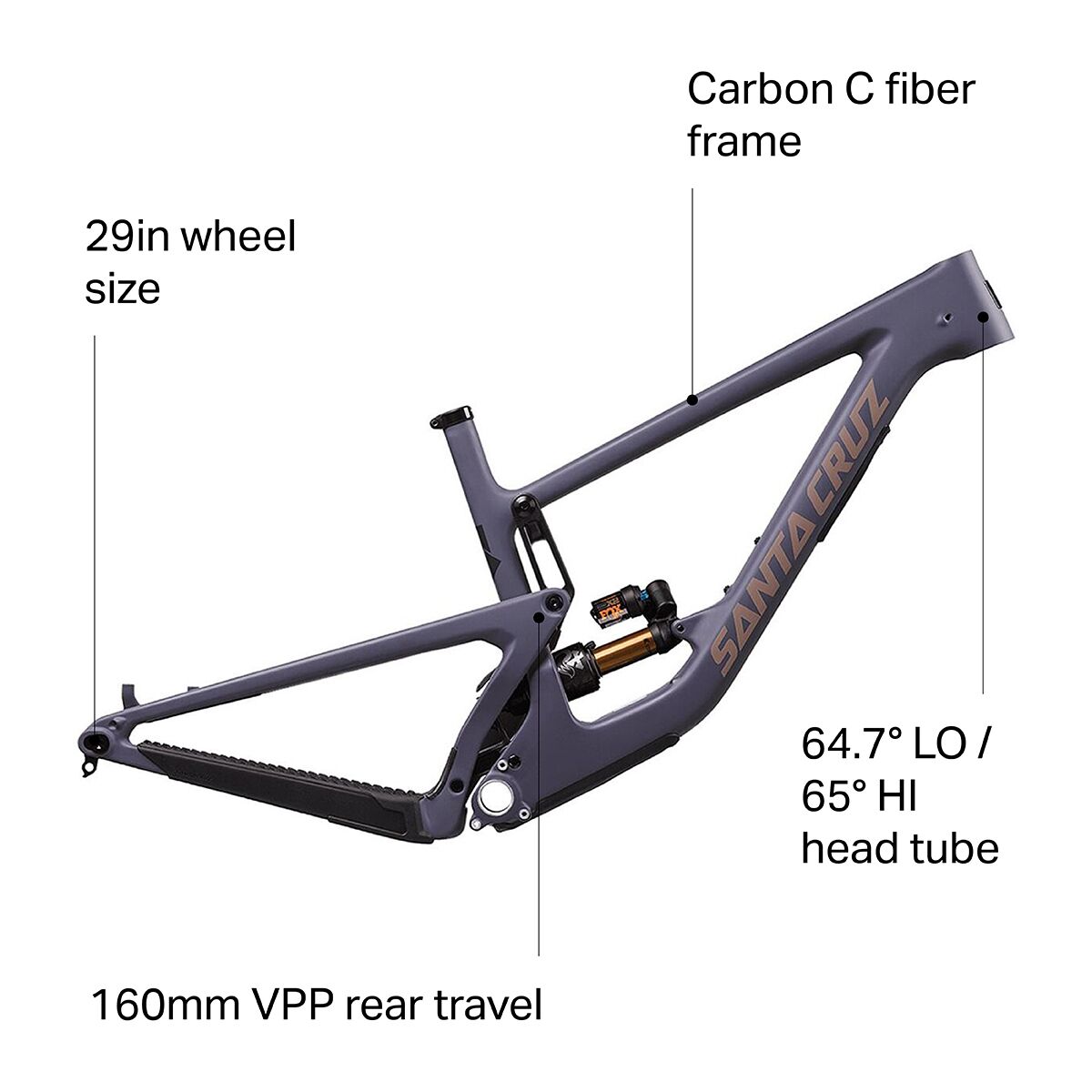 Santa Cruz Bicycles Megatower Carbon CC Air Bike Frame - Bikes