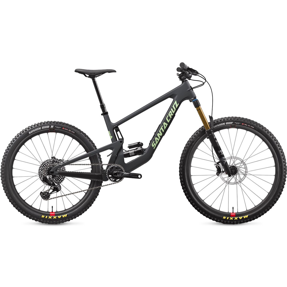 Santa Cruz Bicycles Bronson Carbon CC X01 Eagle AXS Reserve Mountain Bike Matte Black, S