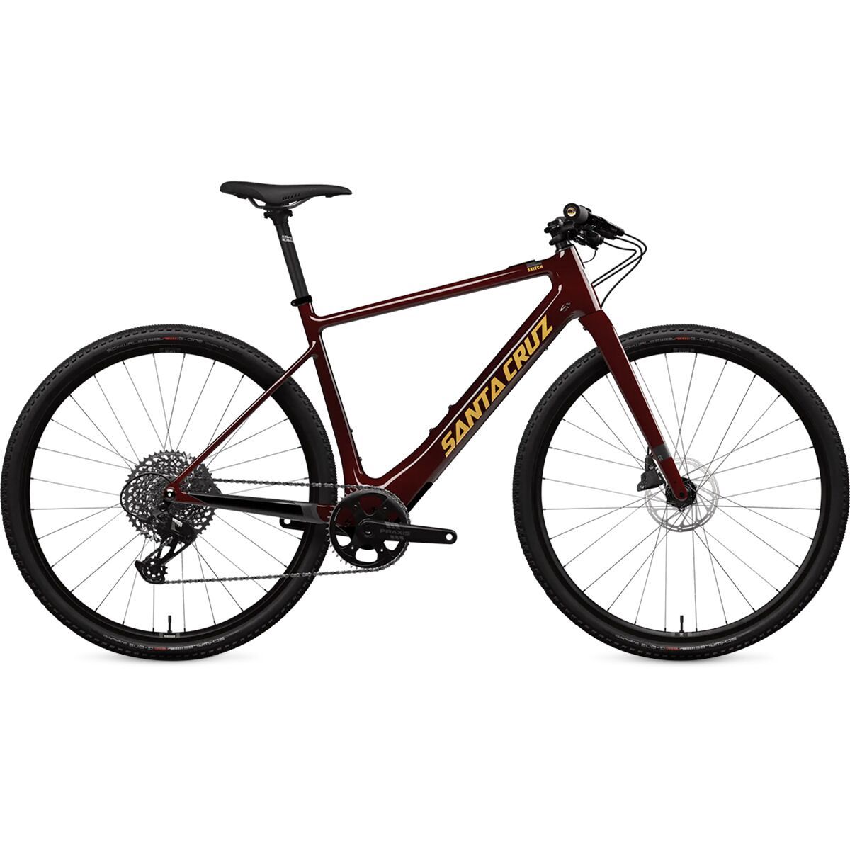 Santa Cruz Bicycles Skitch CC Apex Flat Bar E-Bike Oxblood, L