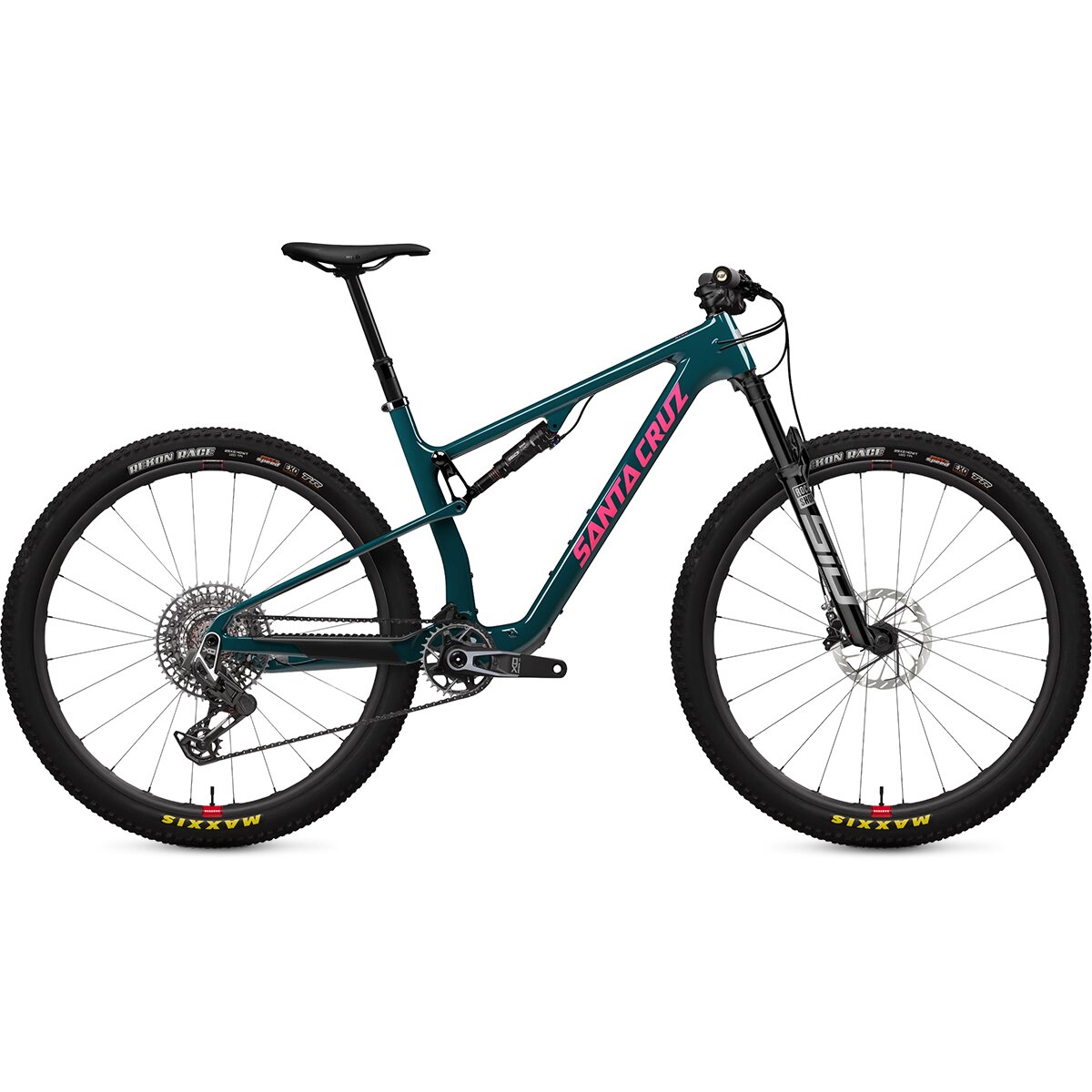 Santa Cruz Bicycles Santa Cruz Bicycles Blur CC X0 AXS Transmission Carbon Wheel Mountain Bike Gloss Dark Teal, L