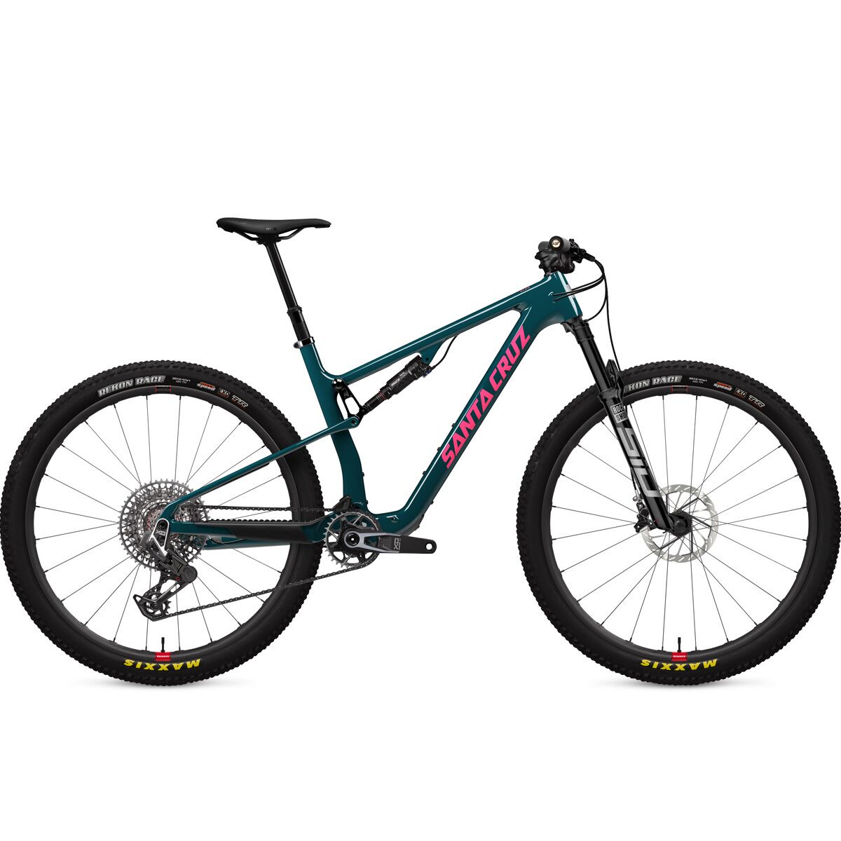 Santa Cruz Bicycles Blur CC X0 AXS Transmission Carbon Wheel Mountain Bike Gloss Dark Teal, M