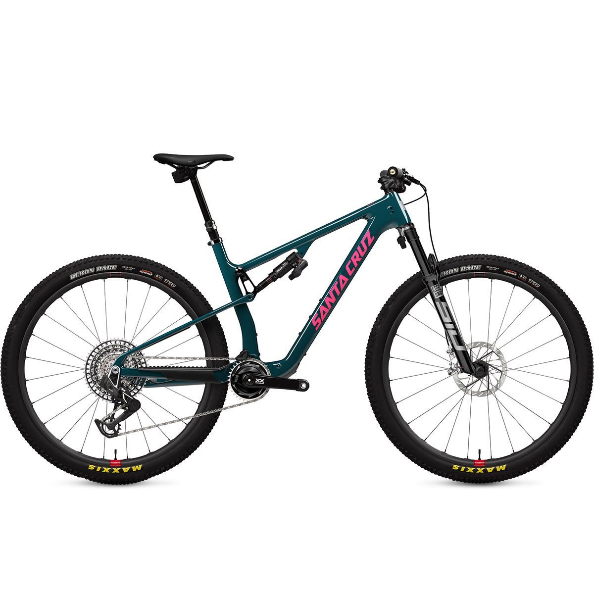 Santa Cruz Bicycles Santa Cruz Bicycles Blur CC XX FA AXS Transmission Carbon Wheel Mountain Bike Gloss Dark Teal, L