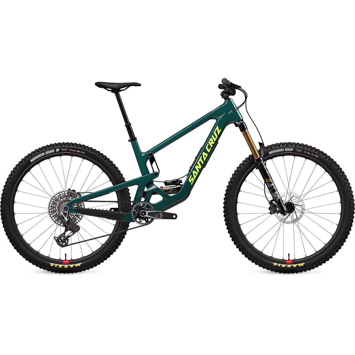 Santa Cruz Bicycles Santa Cruz Bicycles Hightower CC X0 AXS Transmission Carbon Wheel Mountain Bike Gloss Green Day, M