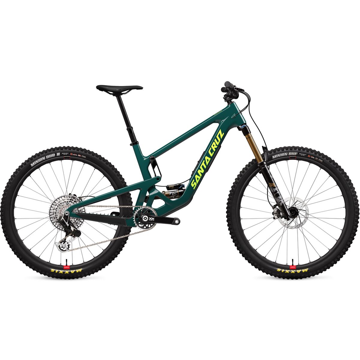 Santa Cruz Bicycles Hightower CC XX AXS Transmission Carbon Wheel Mountain Bike Gloss Green Day, M