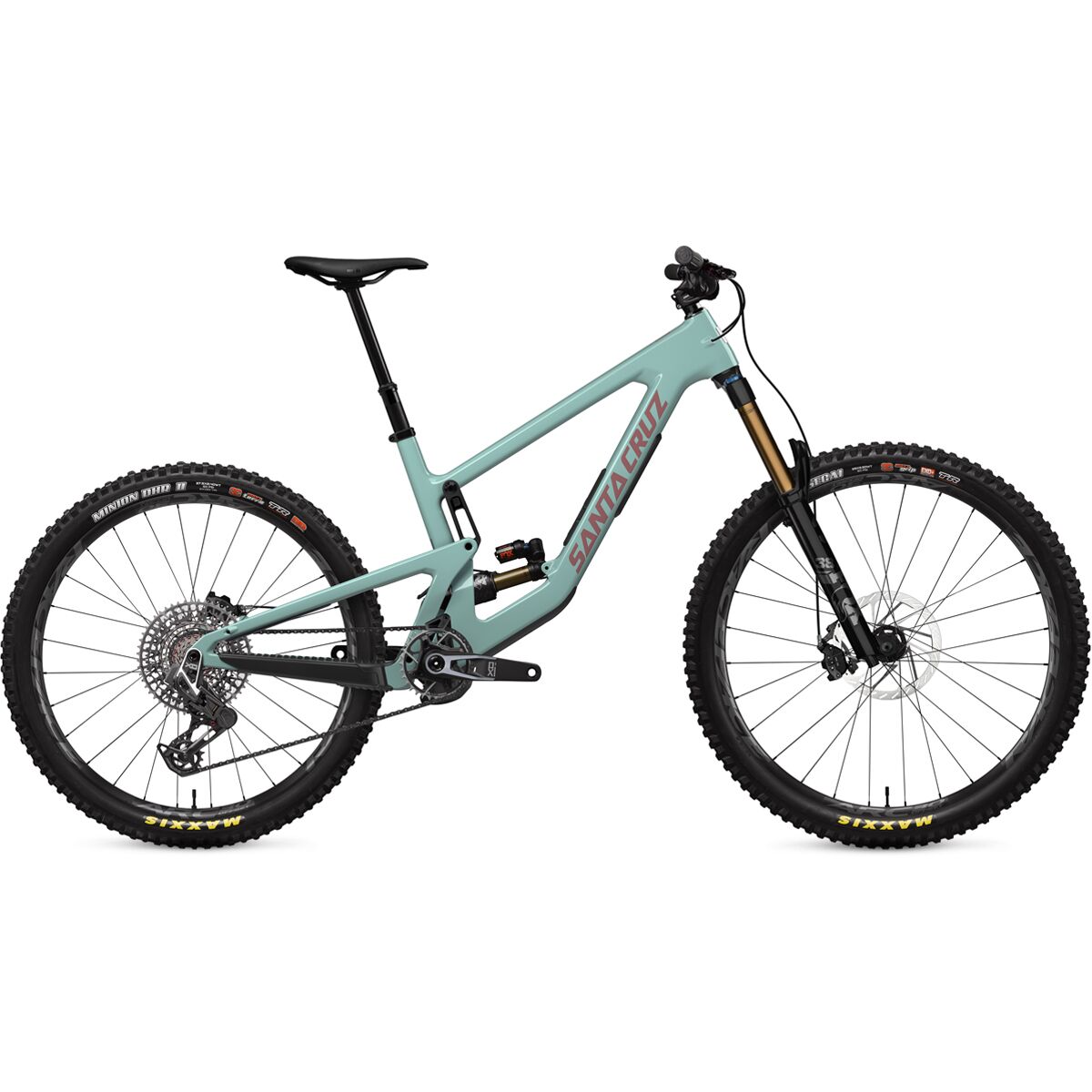Santa Cruz Bicycles Santa Cruz Bicycles Nomad CC X0 AXS Transmission Mountain Bike Gloss Light Teal, L