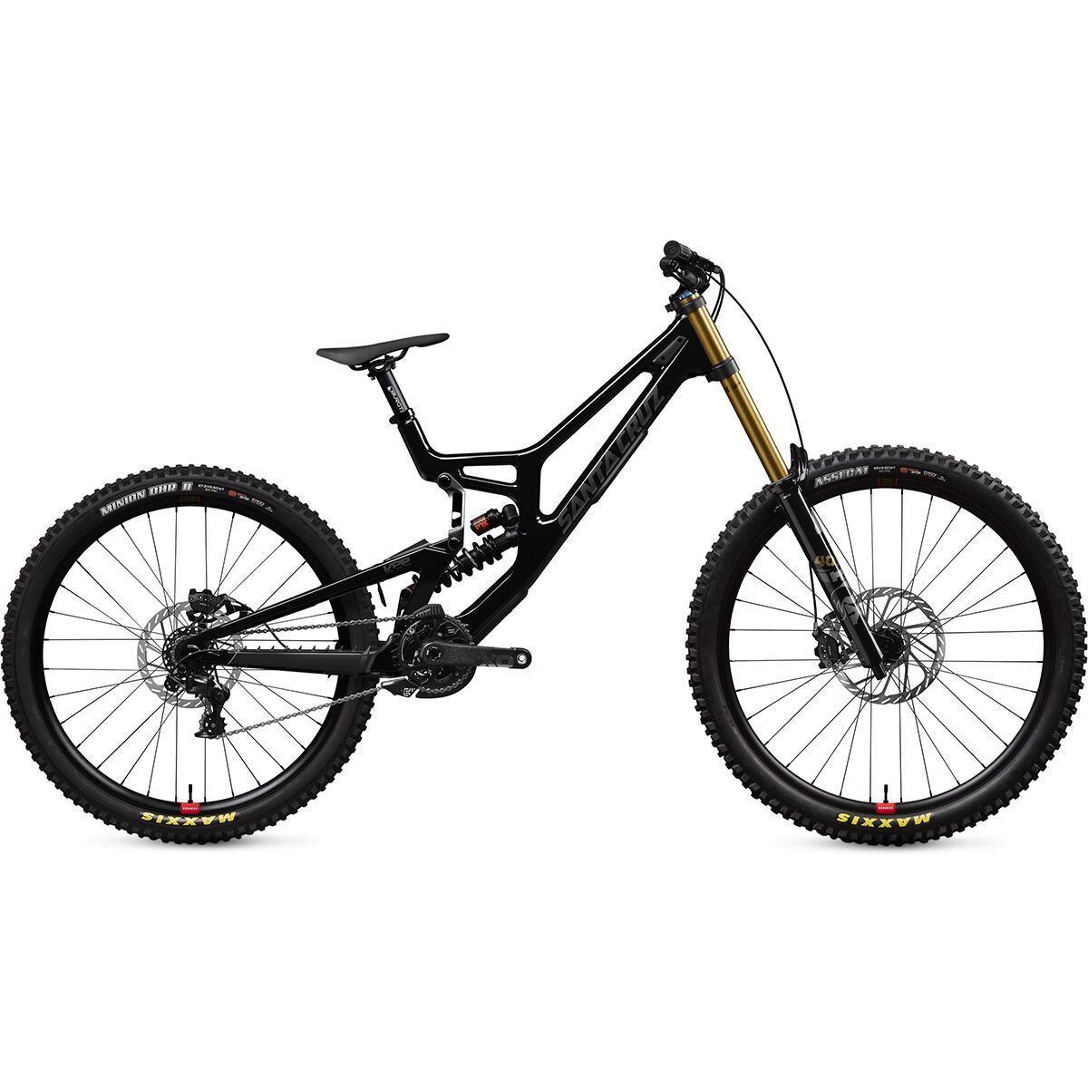 Santa Cruz Bicycles V10 8 CC DH X01 Mountain Bike Gloss Black Sparkle, XL