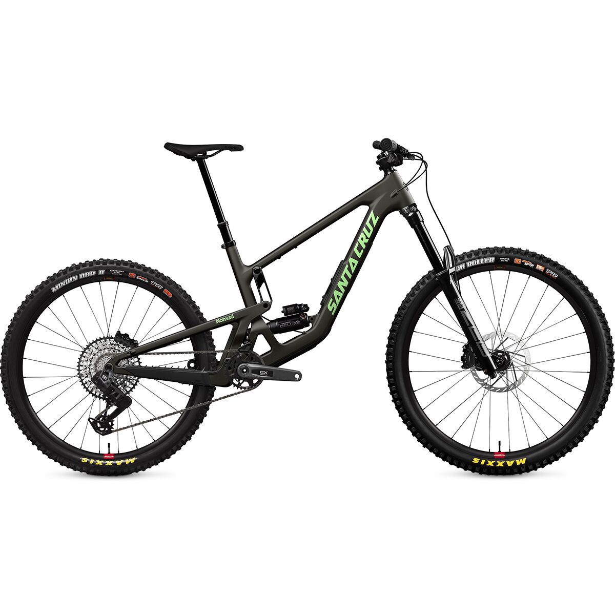 Santa Cruz Bicycles Santa Cruz Bicycles Nomad CC GX AXS Transmission Mountain Bike Matte Metallic Earth, L